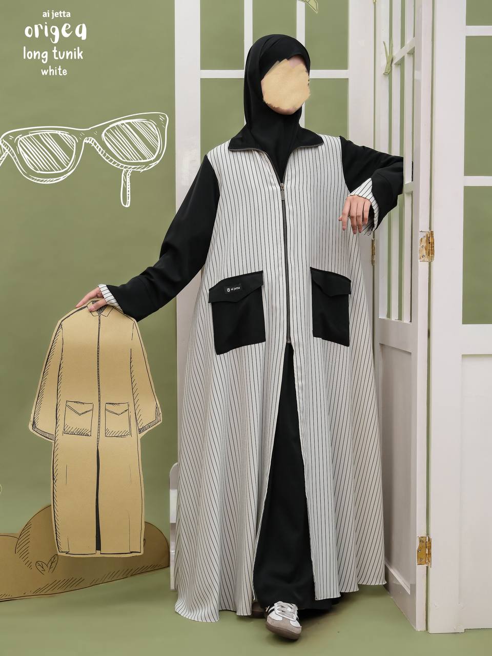 LONG TUNIK + ROK + KHIMAR